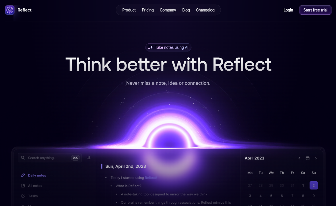 web design company lucknow — Reflect productivity app full-stack development